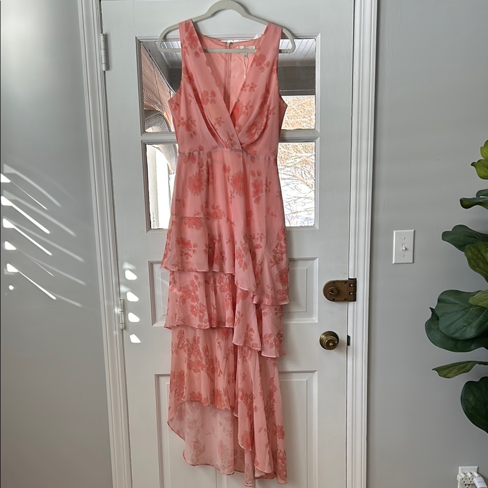 Floral Pink Layered Dress